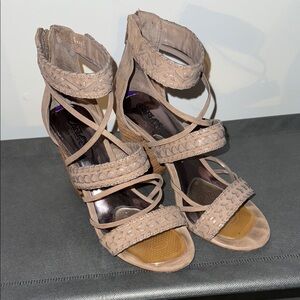 Carlos Tan Strappy Heels